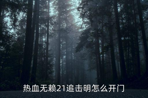 热血无赖21追击明怎么开门