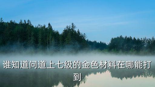 谁知道问道上七级的金色材料在哪能打到