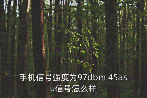 手机信号强度为97dbm 45asu信号怎么样