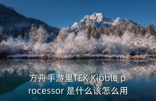 方舟手游里TEK Kibble processor 是什么该怎么用