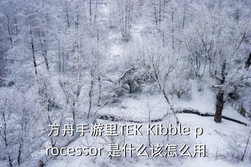 方舟进化手游古神翼龙技能怎么用，方舟手游里TEK Kibble processor 是什么该怎么用