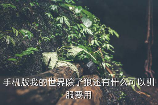 手机版我的世界除了狼还有什么可以驯服要用