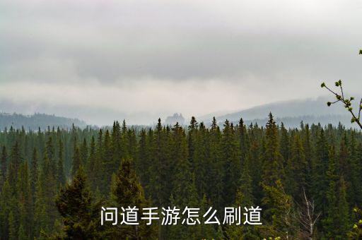 问道手游怎么刷道