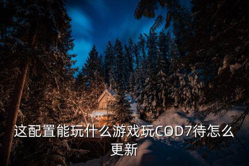 这配置能玩什么游戏玩COD7待怎么更新