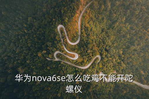 华为nova6se怎么吃鸡不能开陀螺仪