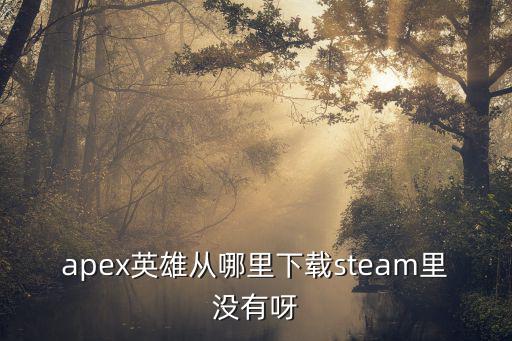 apex英雄从哪里下载steam里没有呀