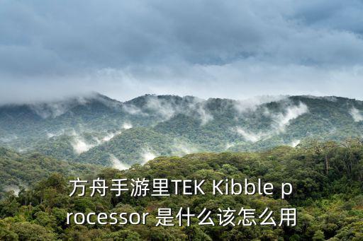 方舟手游里TEK Kibble processor 是什么该怎么用