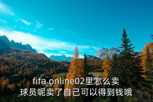 fifa online02里怎么卖球员呢卖了自己可以得到钱哦