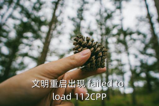 文明重启出现 failed to load 112CPP