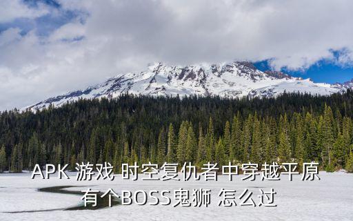 APK 游戏 时空复仇者中穿越平原 有个BOSS鬼狮 怎么过