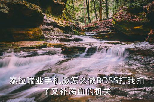 泰拉瑞亚手机版怎么做BOSS打我扣了又补满血的机关