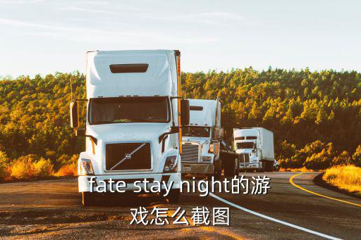 fate stay night的游戏怎么截图