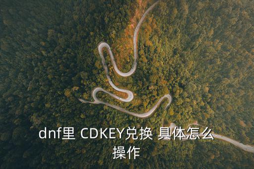 dnf里 CDKEY兑换 具体怎么操作