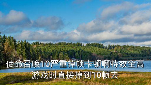 使命召唤10严重掉帧卡顿啊特效全高游戏时直接掉到10帧去