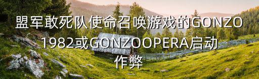 盟军敢死队使命召唤游戏的GONZO1982或GONZOOPERA启动作弊