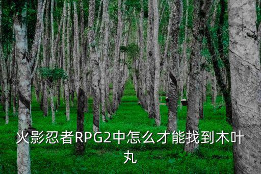 火影手游幻之试炼2怎么选木叶丸，火影忍者RPG2中怎么才能找到木叶丸