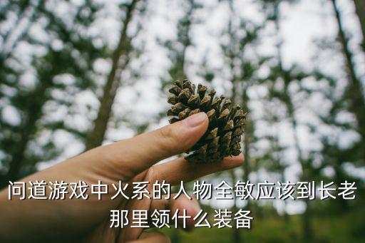 问道游戏中火系的人物全敏应该到长老那里领什么装备