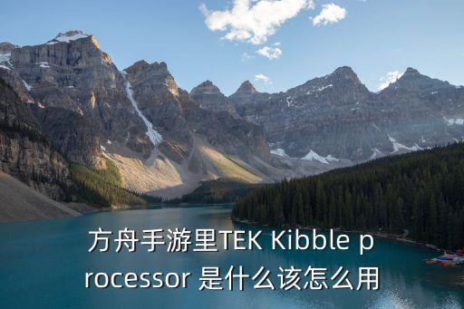 方舟手游里TEK Kibble processor 是什么该怎么用