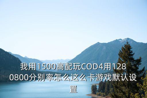 我用1500高配玩COD4用1280800分别率怎么这么卡游戏默认设置