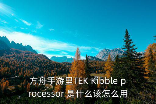 方舟手游里TEK Kibble processor 是什么该怎么用