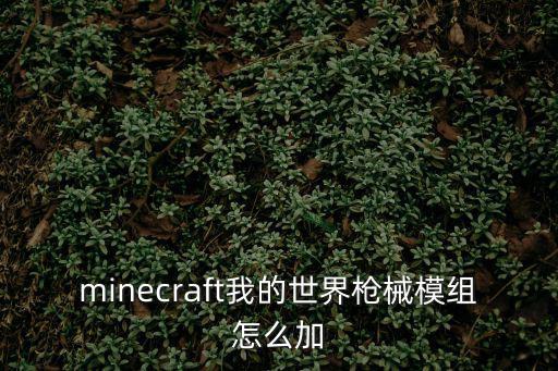 手游版我的世界枪械模组怎么弄，minecraft我的世界枪械模组怎么加