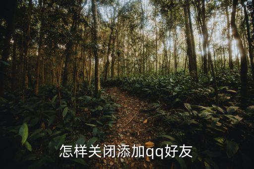 怎样关闭添加qq好友