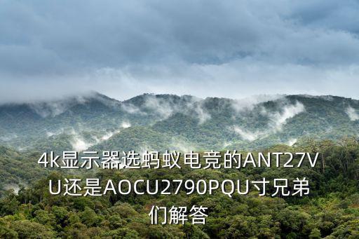 4k显示器选蚂蚁电竞的ANT27VU还是AOCU2790PQU寸兄弟们解答