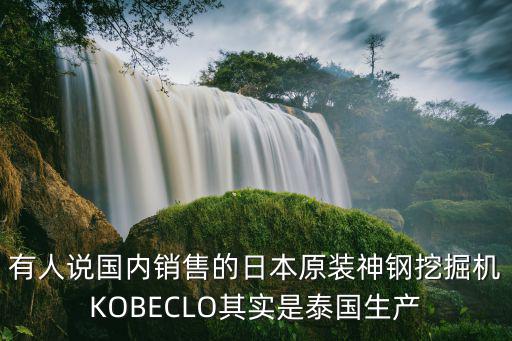 有人说国内销售的日本原装神钢挖掘机KOBECLO其实是泰国生产