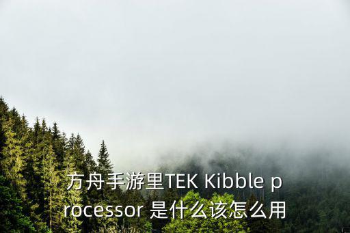 方舟手游里TEK Kibble processor 是什么该怎么用