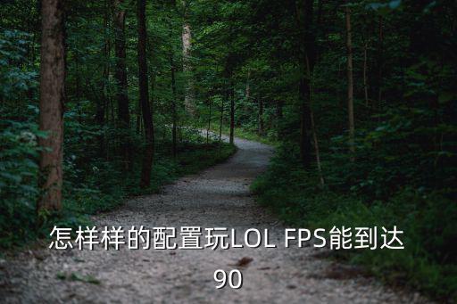 怎样样的配置玩LOL FPS能到达90