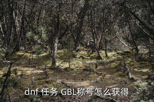 dnf 任务 GBL称号怎么获得