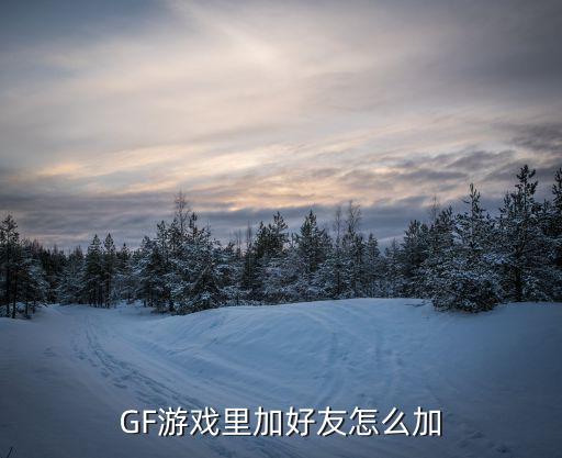 GF游戏里加好友怎么加