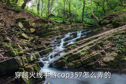 穿越火线手游cop357怎么弄的