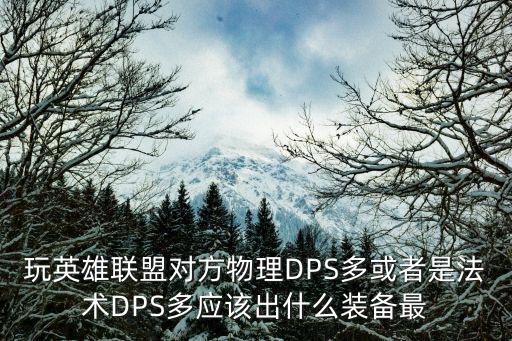 玩英雄联盟对方物理DPS多或者是法术DPS多应该出什么装备最