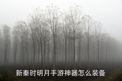 新秦时明月手游神器怎么装备