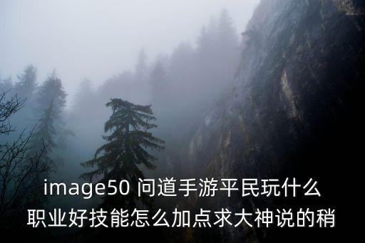 image50 问道手游平民玩什么职业好技能怎么加点求大神说的稍