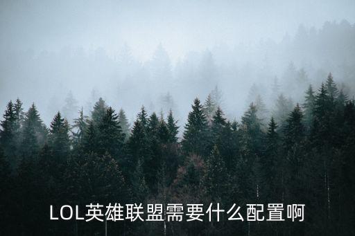 LOL英雄联盟需要什么配置啊