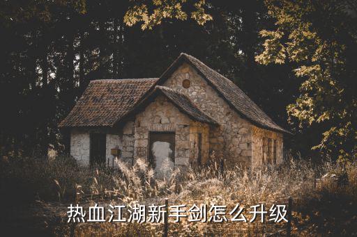 热血江湖新手剑怎么升级