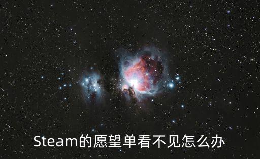 Steam的愿望单看不见怎么办