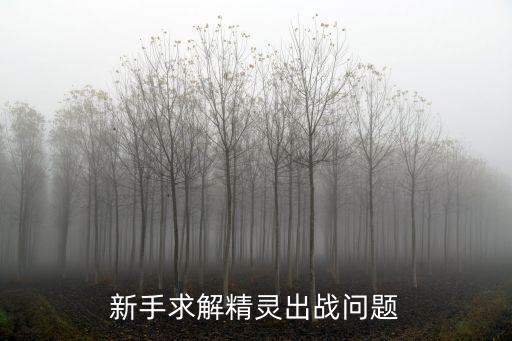 新手求解精灵出战问题