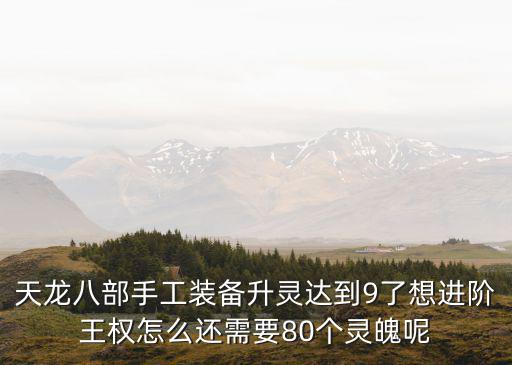 天龙八部手工装备升灵达到9了想进阶王权怎么还需要80个灵魄呢