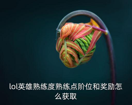 lol英雄熟练度熟练点阶位和奖励怎么获取