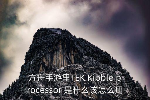 方舟手游里TEK Kibble processor 是什么该怎么用