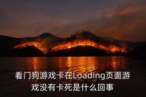 看门狗游戏卡在Loading页面游戏没有卡死是什么回事