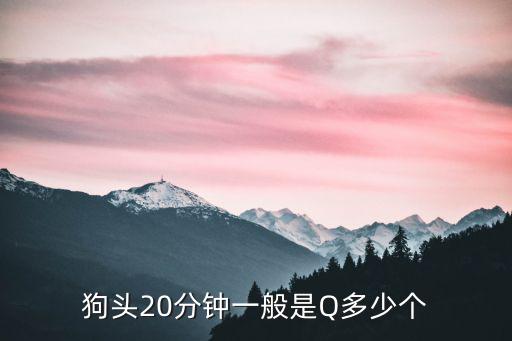 狗头20分钟一般是Q多少个