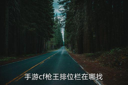 cf手游看不到枪王排位怎么办，手游cf枪王排位栏在哪找