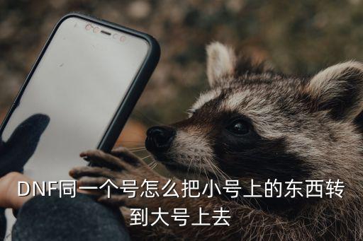 DNF同一个号怎么把小号上的东西转到大号上去