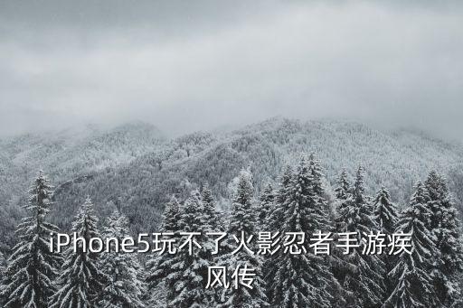 iPhone5玩不了火影忍者手游疾风传