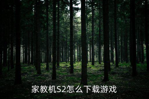 家教机S2怎么下载游戏