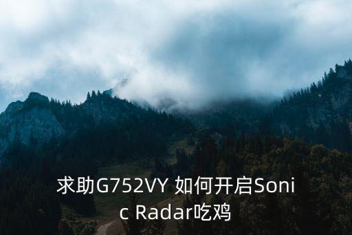 求助G752VY 如何开启Sonic Radar吃鸡